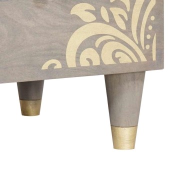 vidaXL Σετ Ντουλαπιών Μπάνιου 3 τεμ. 180x33x75cm Γκρι και Χρυσό