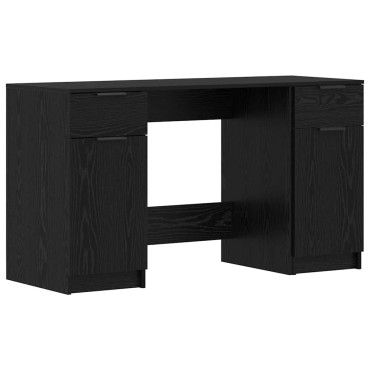 vidaXL Γραφείο Μαύρη Οξυά Επεξεργασμένο Ξύλο 133x50x75 εκ 1 τεμ.