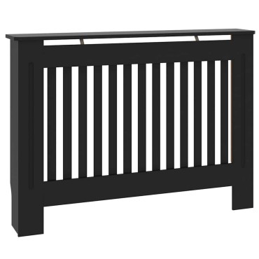 vidaXL Καπάκι Καλοριφέρ 2 pcs Μαύρο 112 x 19 x 81,5 cm