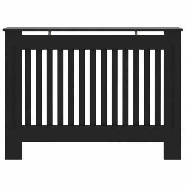 vidaXL Καπάκι Καλοριφέρ 2 pcs Μαύρο 112 x 19 x 81,5 cm