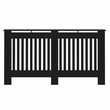 vidaXL Καπάκι Καλοριφέρ 2 pcs Μαύρο 152 x 19 x 81,5 cm