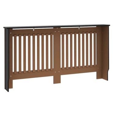 vidaXL Καπάκι Καλοριφέρ 2 pcs Μαύρο 152 x 19 x 81,5 cm