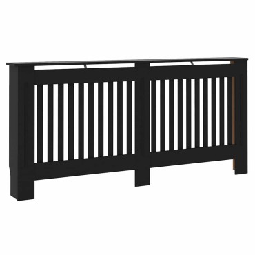 vidaXL Καπάκι Καλοριφέρ 2 pcs Μαύρο 172 x 19 x 81,5 cm