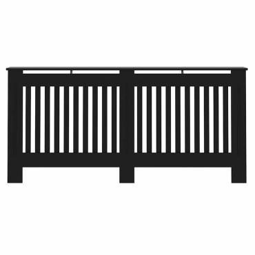 vidaXL Καπάκι Καλοριφέρ 2 pcs Μαύρο 172 x 19 x 81,5 cm