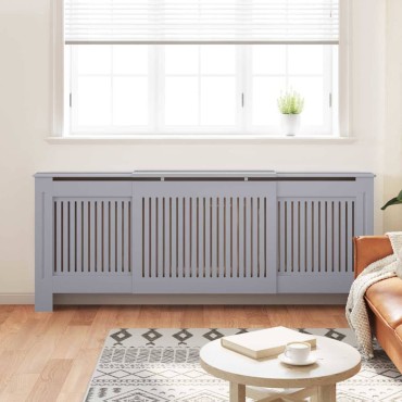 vidaXL Καπάκι Καλοριφέρ 2 pcs Γκρι 205 x 20,5 x 81,5 εκ.