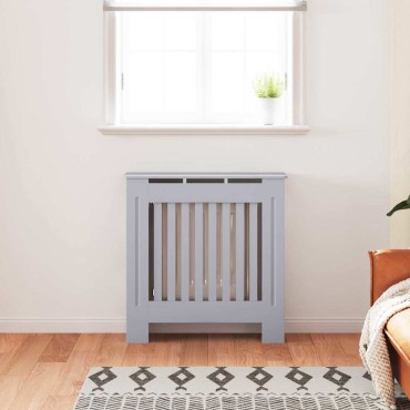 vidaXL Καπάκι Καλοριφέρ Γκρι 78 x 19 x 81,5 εκ. Επεξεργασμένο Ξύλο
