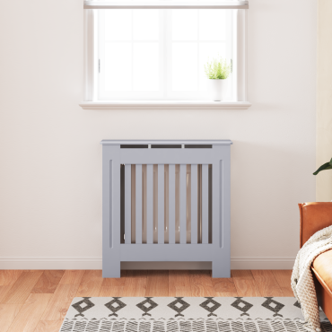vidaXL Καπάκι Καλοριφέρ Γκρι 78 x 19 x 81,5 εκ. Επεξεργασμένο Ξύλο