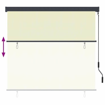 vidaXL Ρόλερ Κρεμ 180 x 250 cm Ύφασμα και Αλουμίνιο
