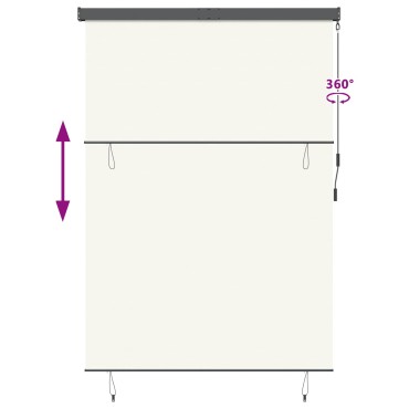 vidaXL Ρόλερ Κρεμ 180 x 250 cm Ύφασμα και Αλουμίνιο