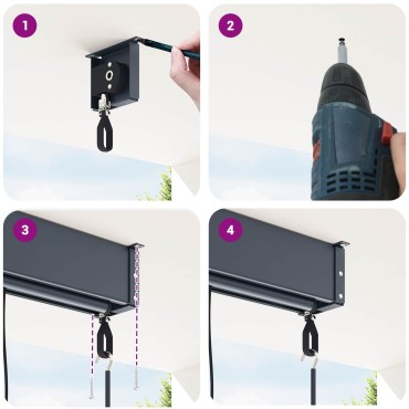 vidaXL Ρόλερ Κρεμ 180 x 250 cm Ύφασμα και Αλουμίνιο