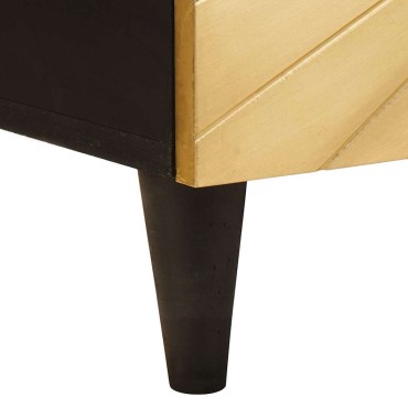 vidaXL Ντουλάπι TV Μαύρο και Χρυσό 105x33x46cm 1 τεμ.