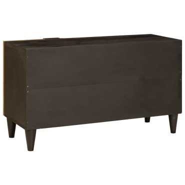 vidaXL Ντουλάπι TV Μαύρο και Χρυσό 80x33x46cm Επεξεργασμένο Ξύλο 1 τεμ.
