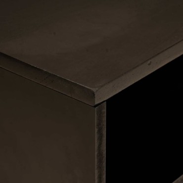 vidaXL Ντουλάπι TV Μαύρο και Χρυσό 80x33x46cm Επεξεργασμένο Ξύλο 1 τεμ.