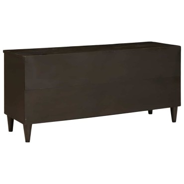 vidaXL Ντουλάπι TV Μαύρο και Χρυσό 100x33x46cm Επεξεργασμένο Ξύλο 1 τεμ.