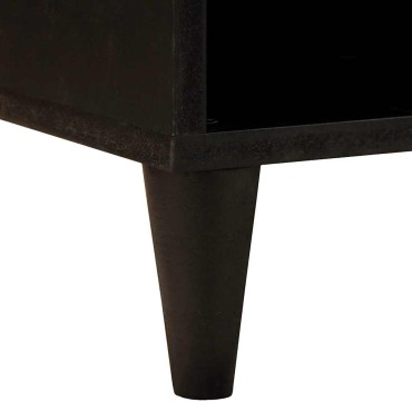 vidaXL Ντουλάπι TV Μαύρο και Χρυσό 100x33x46cm Επεξεργασμένο Ξύλο 1 τεμ.
