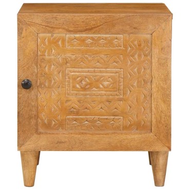 vidaXL Κομοδίνο Ανοιχτό καφέ 40x33x46cm Μασίφ ξύλο ακακίας 1 τεμ.