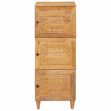 vidaXL Highboard Ανοιχτό καφέ 40x33x110cm Μασίφ ξύλο μάνγκο