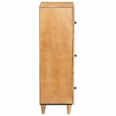 vidaXL Highboard Ανοιχτό καφέ 40x33x110cm Μασίφ ξύλο μάνγκο