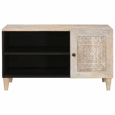 vidaXL Μονάδες TV με ράφι Λευκό 80x33x46cm Επεξεργασμένο ξύλο