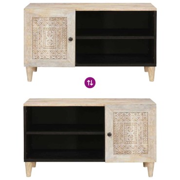 vidaXL Μονάδες TV με ράφι Λευκό 80x33x46cm Επεξεργασμένο ξύλο