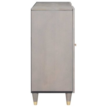 vidaXL Πλαϊνό γραφείο Γκρι και Χρυσό 90x33x75 εκ