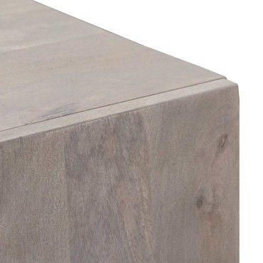 vidaXL Highboard Γκρι και Χρυσό 40x33x110cm Στερεό ξύλο μάνγκο