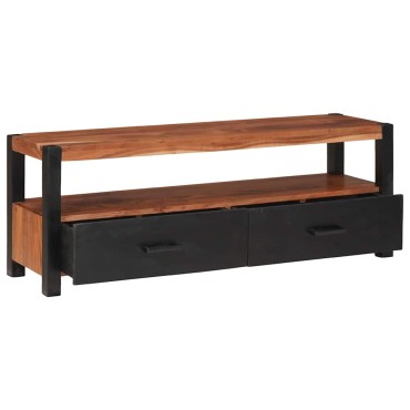 vidaXL Ντουλάπι μέσων Καφέ 110x30x40cm Στερεό Ξύλο Ακακίας 1 τεμ.