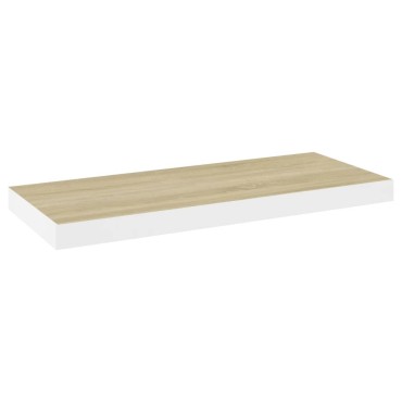 vidaXL Ράφια Τοίχου 4 τεμ. Δρυς/Άσπρο 60x23,5x3,8cm MDF