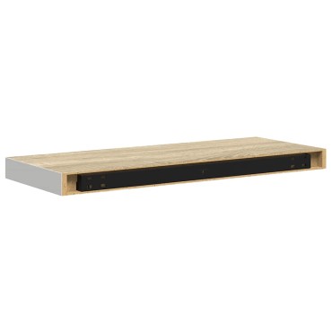 vidaXL Ράφια Τοίχου 4 τεμ. Δρυς/Άσπρο 60x23,5x3,8cm MDF