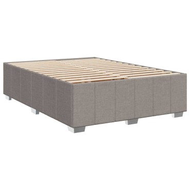 vidaXL Κρεβάτι Boxspring με Στρώμα Taupe 160x200 εκ. Υφασμάτινο