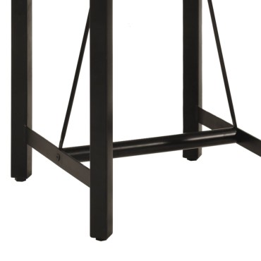vidaXL Τραπέζι Μπαρ 55x55x107cm από Μασίφ Ξύλο Μάνγκο & Σίδηρο 1 τεμ.