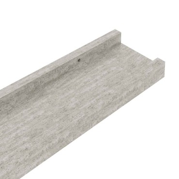 vidaXL Ράφια Τοίχου 2 τεμ. Γκρι Σκυροδέματος 100x9x3cm