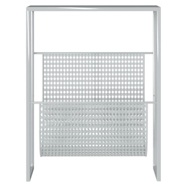 vidaXL Ραφιέρα Περιοδικών Ασημένια 35x15x45cm από Ατσάλι 1 τεμ.