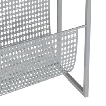 vidaXL Ραφιέρα Περιοδικών Ασημένια 35x15x45cm από Ατσάλι 1 τεμ.