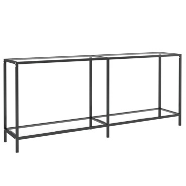 vidaXL Τραπέζι Κονσόλα Διαφανές 180x35x75,5cm από Ψημένο Γυαλί 1 τεμ.