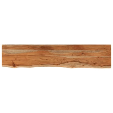 vidaXL Ράφι Επιτοίχιο Ορθ. Live Edge 110x20x3,8cm Μασίφ Ξύλο Ακακίας