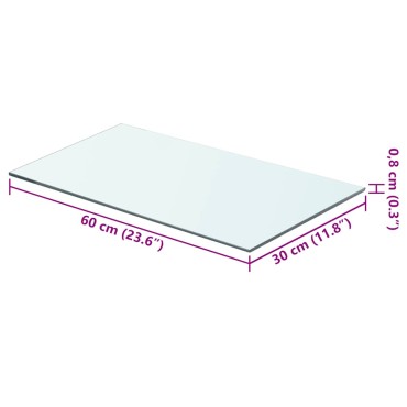 vidaXL Ράφια Πάνελ 2 τεμ. Διάφανα 60x30cm Γυάλινα