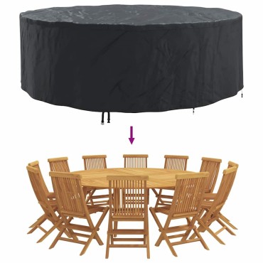 vidaXL Κάλυμμα επίπλων 279x279x105cm Ύφασμα Oxford 210D Γύρος 1 τεμ.