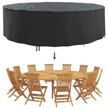 vidaXL Κάλυμμα επίπλων 320x320x85cm Ύφασμα Oxford 600D Γύρος 1 τεμ.