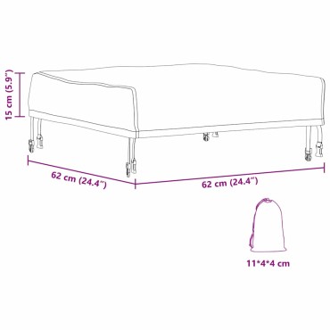 vidaXL Κάλυμμα Τραπέζι 62x62x15cm Υφασμα Oxford 600D τετράγωνο 1 τεμ.
