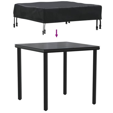 vidaXL Κάλυμμα Τραπέζι 62x62x15cm Υφασμα Oxford 600D τετράγωνο 1 τεμ.
