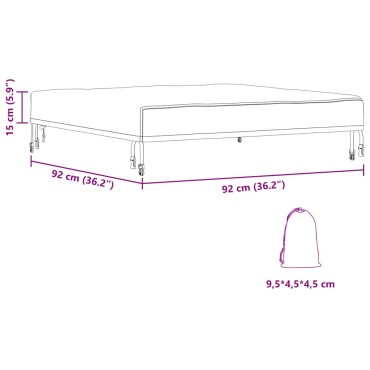 vidaXL Κάλυμμα Τραπέζι 92x92x15cm τετράγωνο Αδιάβροχο Μαύρο 1 τεμ.