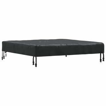 vidaXL Κάλυμμα Τραπέζι Μονόχρωμο Μαύρο 92x92x15cm ύφασμα 1 τεμ.