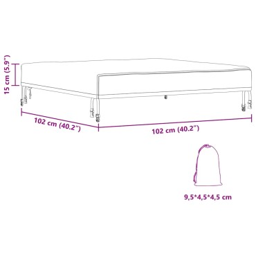 vidaXL Κάλυμμα Τραπέζι 102x102x15cm τετράγωνο Αδιάβροχο Μαύρο 1 τεμ.