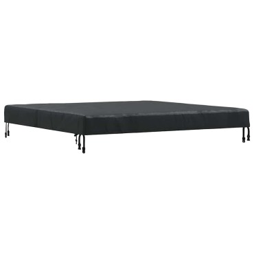 vidaXL Κάλυμμα Τραπέζι Μονόχρωμο Μαύρο 122x122x15cm ύφασμα 1 τεμ.