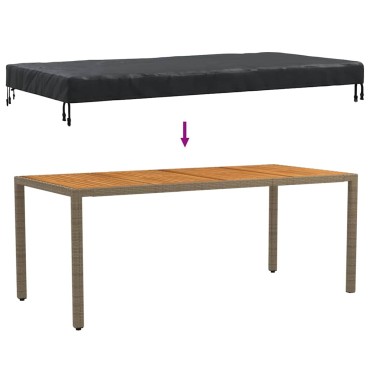 vidaXL Κάλυμμα Τραπέζι 202x102x15cm ύφασμα Ορθογώνιος Αδιάβροχο 1 τεμ.