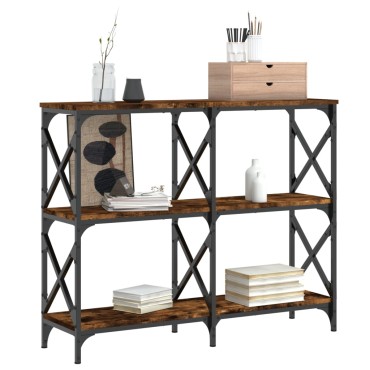 vidaXL Τραπέζι Κονσόλα Καπνιστή Δρυς 100x28x80,5cm Επεξεργασμένο Ξύλο 1 τεμ.