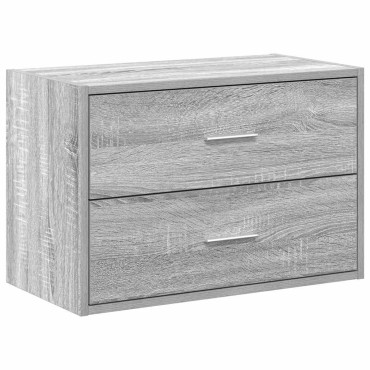 vidaXL Ντουλάπι με 2 συρτάρια Γκρι Sonoma 60x31x40cm από Επεξ. Ξύλο 1 τεμ.