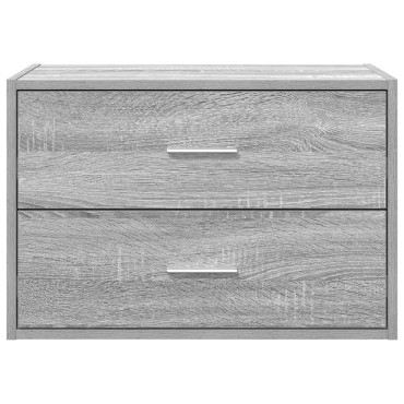 vidaXL Ντουλάπι με 2 συρτάρια Γκρι Sonoma 60x31x40cm από Επεξ. Ξύλο 1 τεμ.