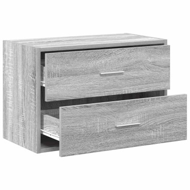 vidaXL Ντουλάπι με 2 συρτάρια Γκρι Sonoma 60x31x40cm από Επεξ. Ξύλο 1 τεμ.